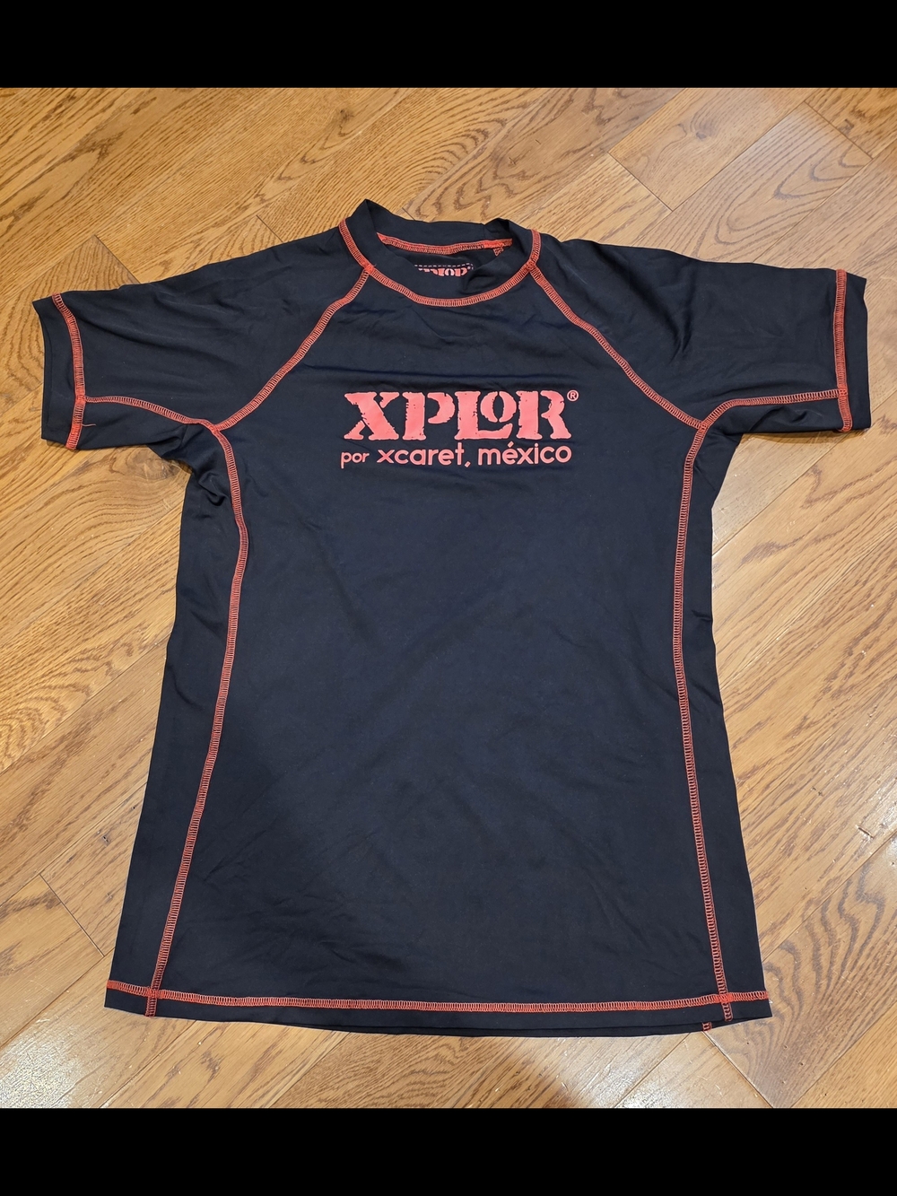 XPLOR Mexico Black Rash Guard with Red Stitching Size XL